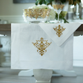 Victorian Table Runner White and Gold - The Emperor's Lane