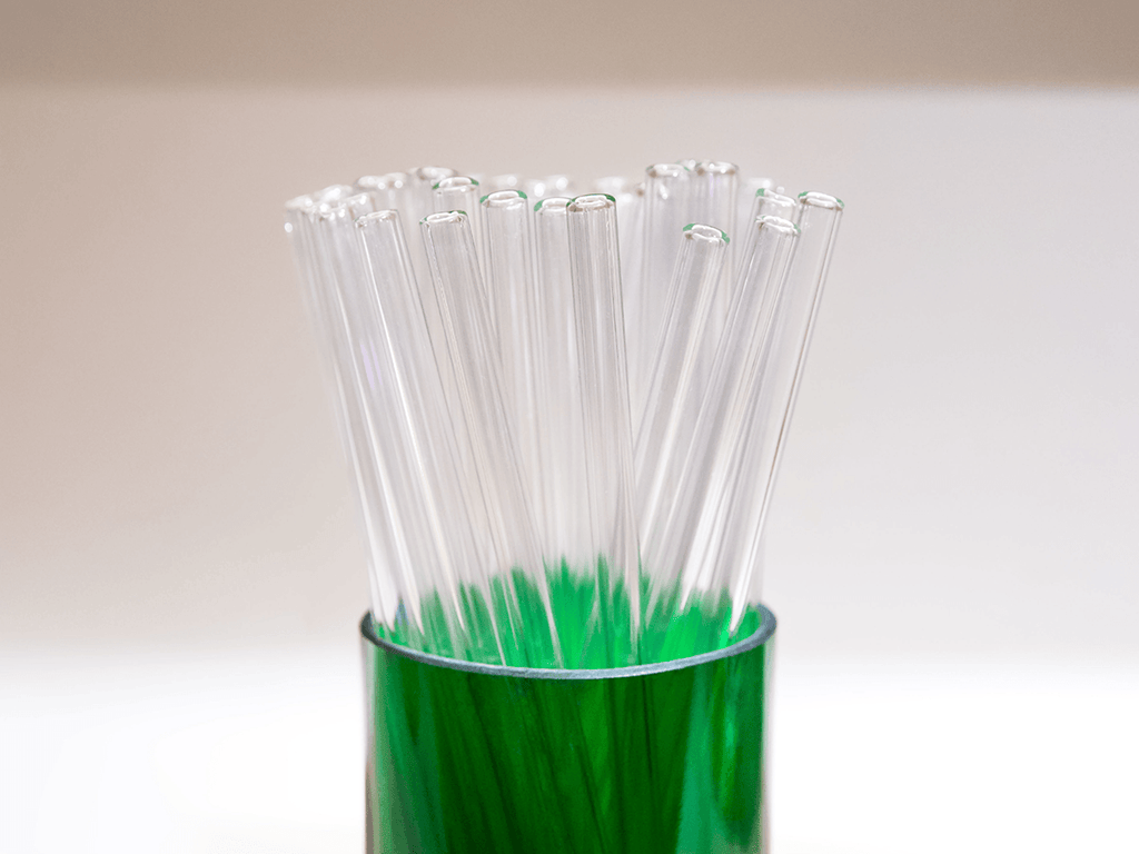 3pcs Glass Straw Set High Borosilicate Transparent Glass Straws